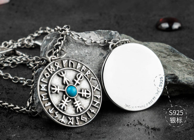 AEGISHJALMUR LOCKET - STERLING SILVER