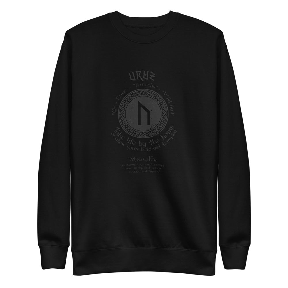 FLEECE PULLOVER VIKING STRENGTH RUNE- GRAB LIFE BY THE HORNS