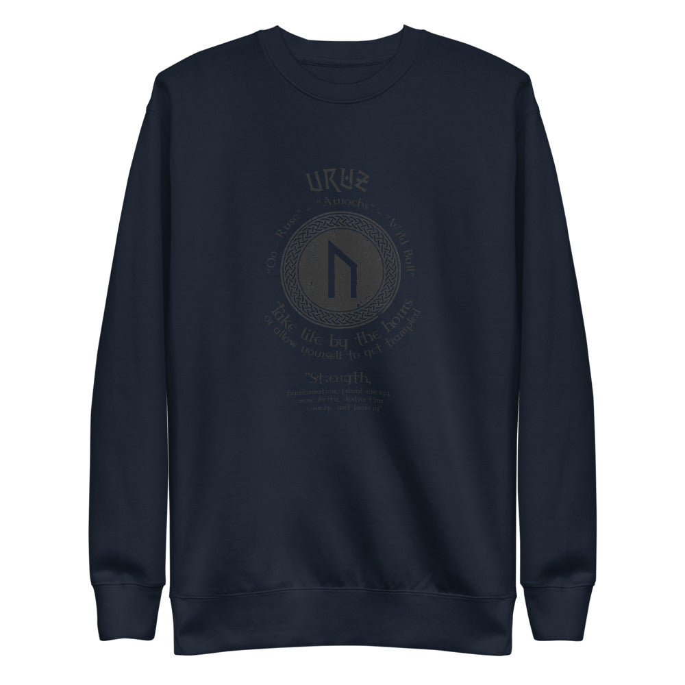 FLEECE PULLOVER VIKING STRENGTH RUNE- GRAB LIFE BY THE HORNS
